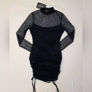 PRETTYLITTLETHING black long sleeve bodycon dress